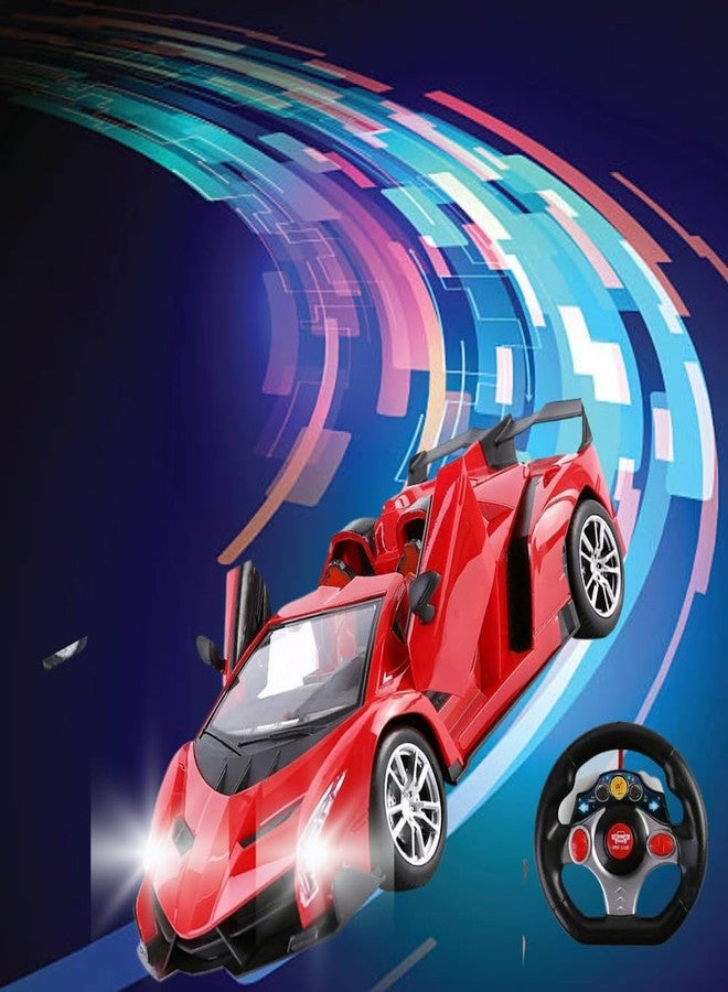 VRION® Remote Control Racing car Rechargeable Remote Control car Multi Color - Pack -1 Door openable car (RED) - Image 3